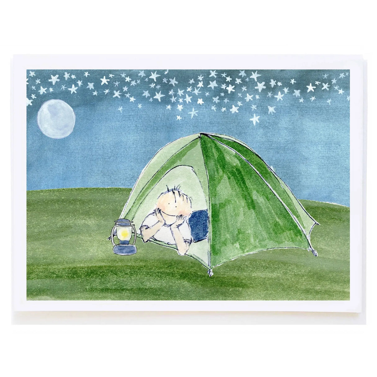 Camping Under Stars Card - mollyOcards - The Woods Maine