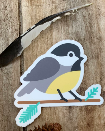 Chickadee Sticker - FATBIRD