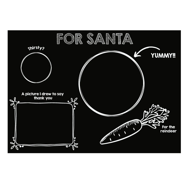 Chalkboard Santa's Cookies Placemat - Imagination Starters - The Woods Maine