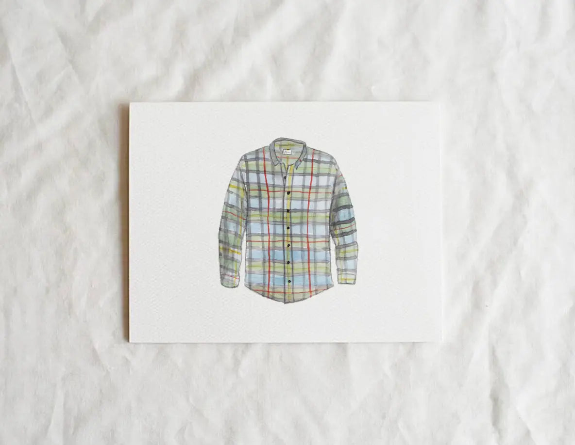Flannel Shirt Card - Little Ivy Paper Goods - The Woods Maine