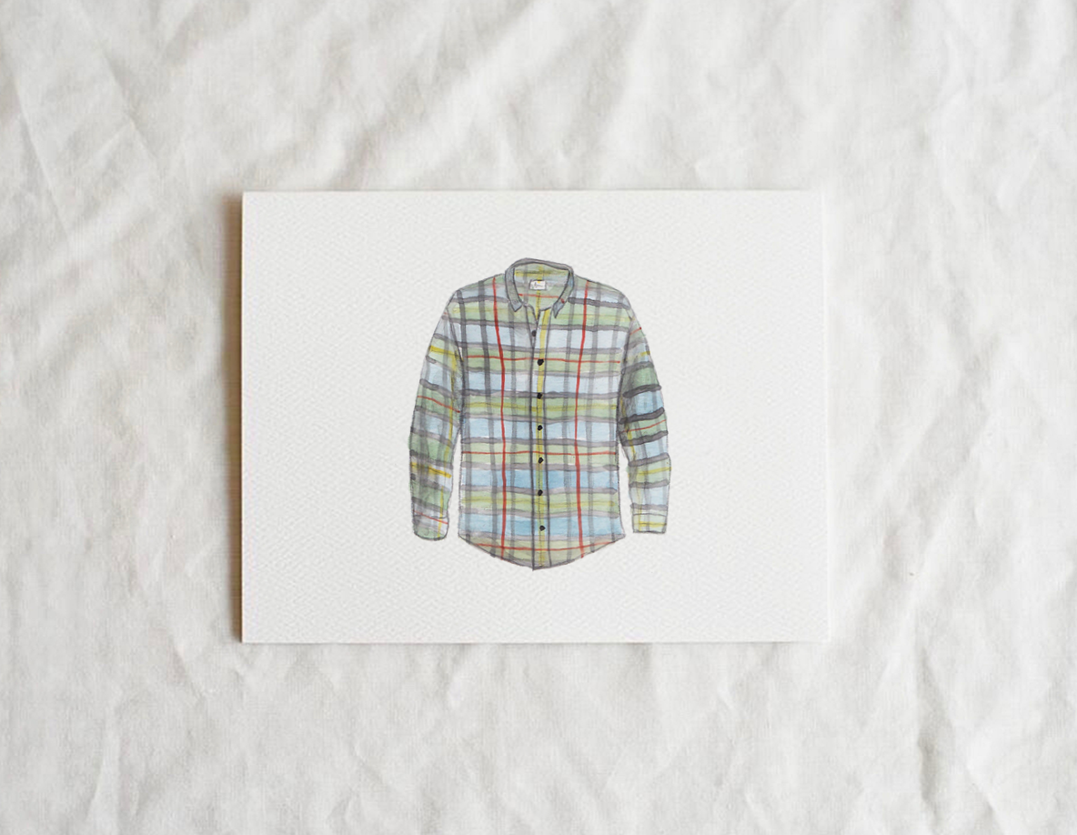 Flannel Shirt Card - Little Ivy Paper Goods