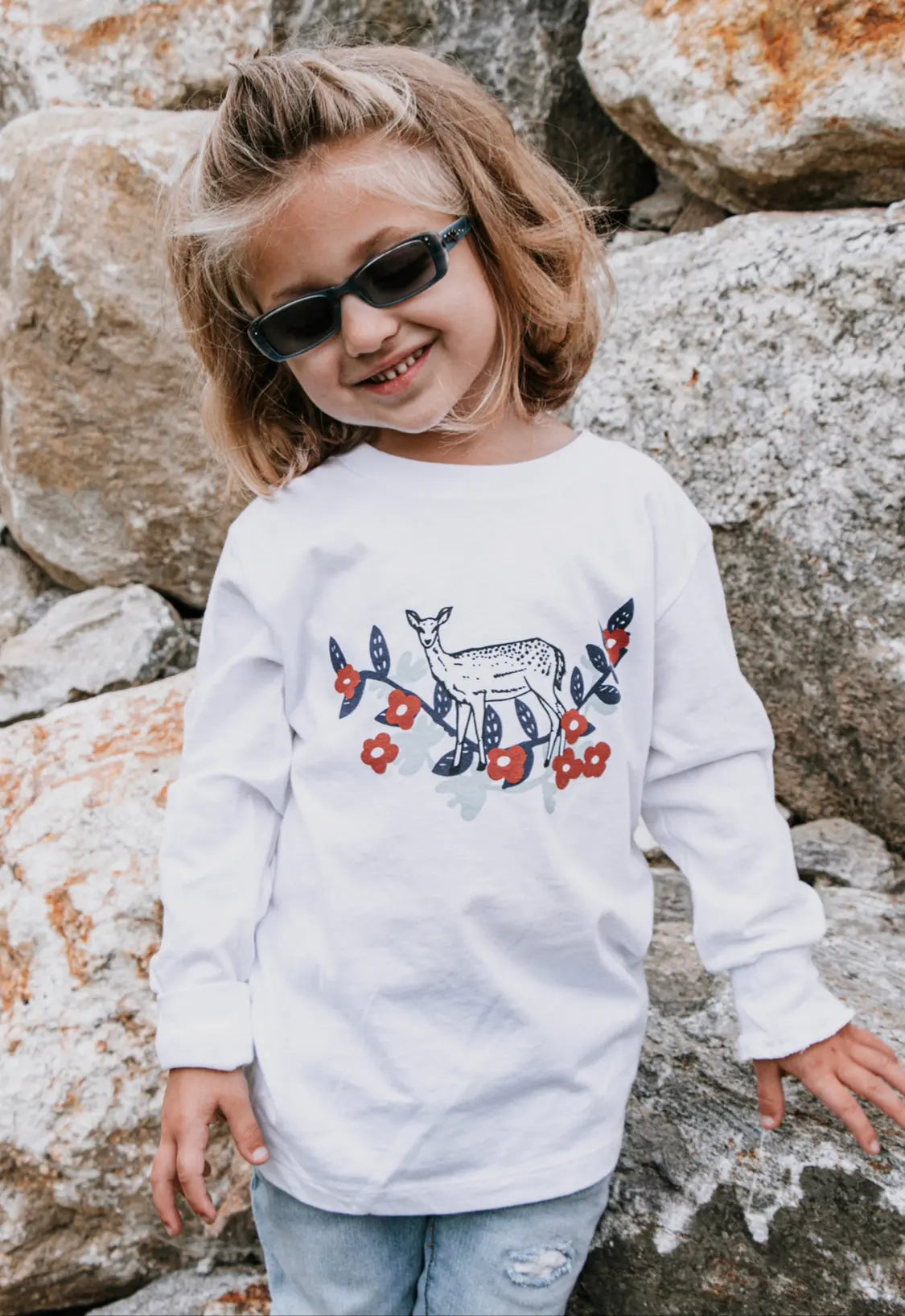 Flora Doe: The Woods Maine® x TACHEE  Toddler Long Sleeve T-Shirt - The Woods Maine