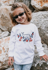 Flora Doe: The Woods Maine® x TACHEE  Toddler Long Sleeve T-Shirt - The Woods Maine