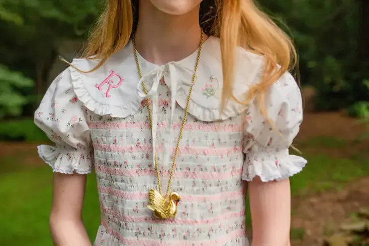 Gold Swan Necklace -  Gunner & Lux - The Woods Maine