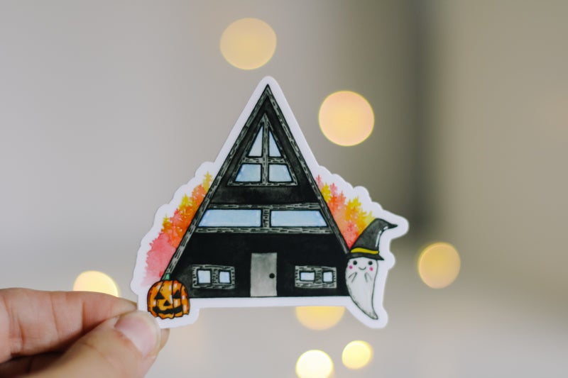 Spooky A-Frame Sticker - S&D | Maine Made Stickers