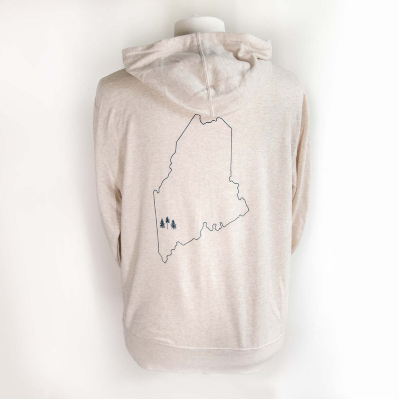 Pine Tree State Adult French Terry Lightweight Hoodie (2 Colors Available)