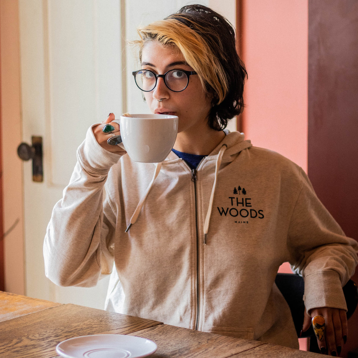 The Woods Maine®: Pine Tree State Adult French Terry Lightweight Hoodie (2 Colors Available)