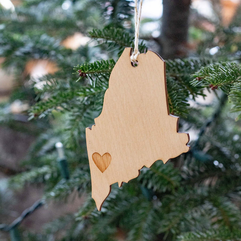 Maine Heart Ornament - SnowMade | Maine Inspired Gifts