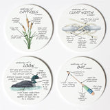 Lake Life Anatomy Coasters - Dishique - The Woods Maine