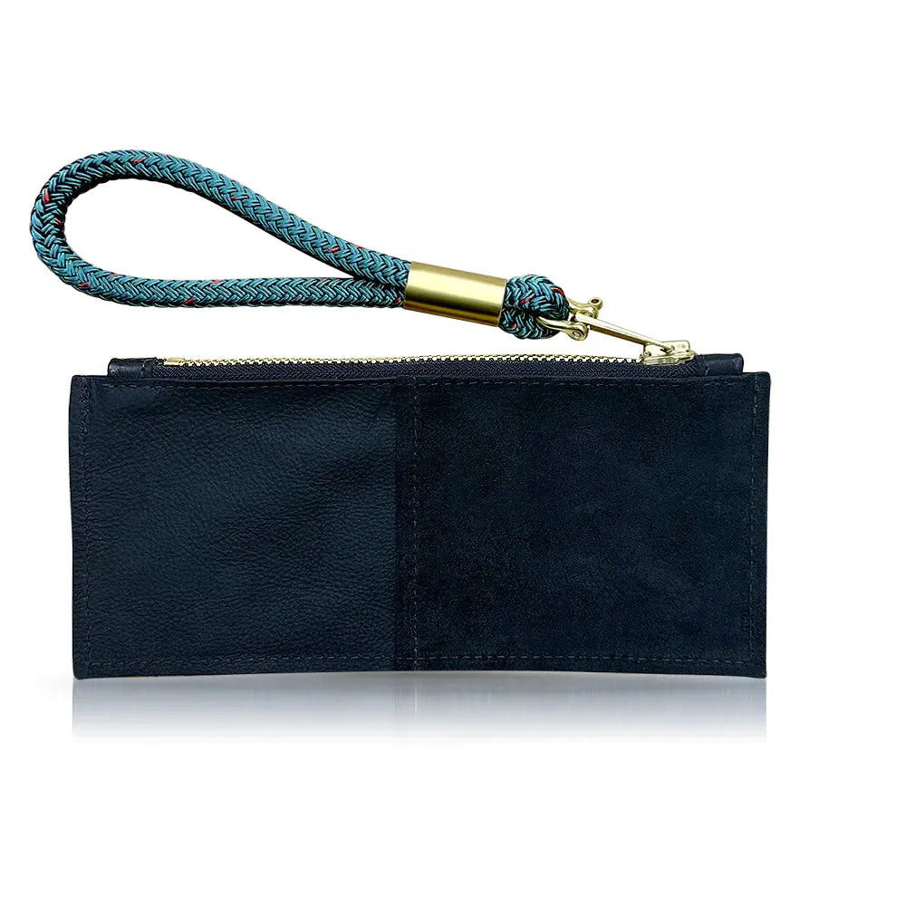 Leather Clutch Rope Wristlet - Wildwood Oyster Co (3 colors available) - The Woods Maine