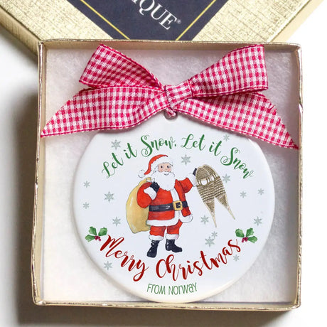 Let It Snow Norway Ornament - Dishique - The Woods Maine