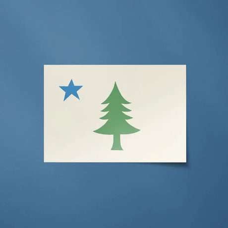Maine Bicentennial 1901 Flag Sticker - Little Something Co. - The Woods Maine