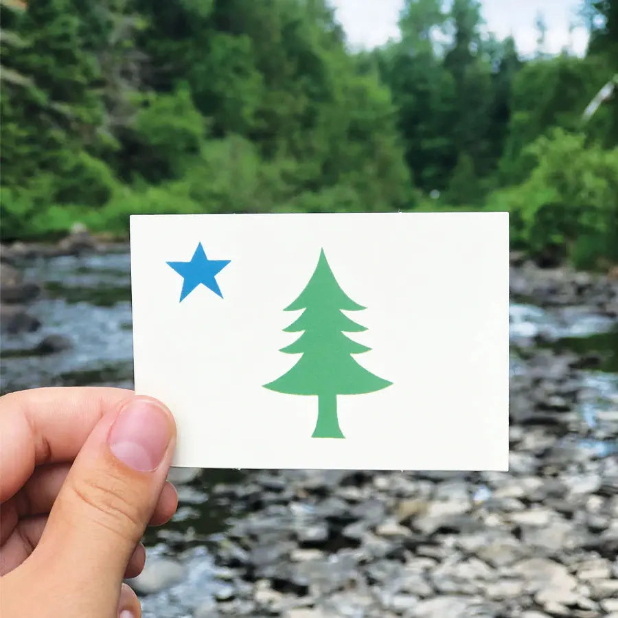 Maine Bicentennial 1901 Flag Sticker - Little Something Co. - The Woods Maine