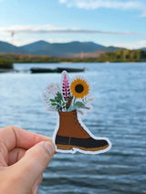 Maine Boot Bouquet Sticker - Reclaimed Maine Reclaimed Maine
