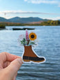 Maine Boot Bouquet Sticker - Reclaimed Maine Reclaimed Maine