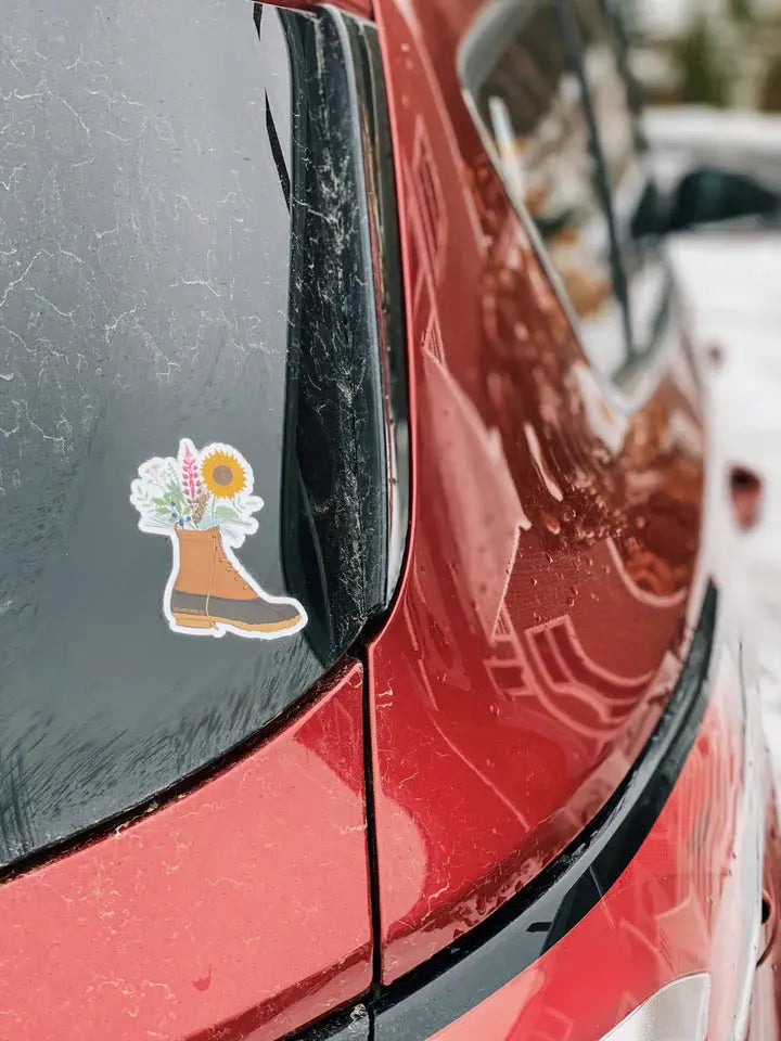 Maine Boot Bouquet Sticker - Reclaimed Maine Reclaimed Maine