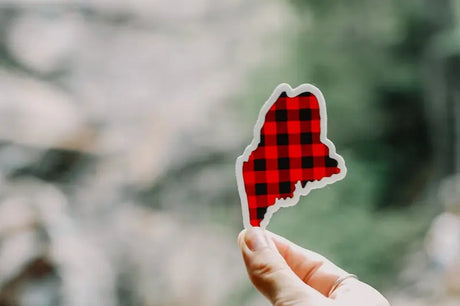 Maine Plaid Sticker - S & D - The Woods Maine