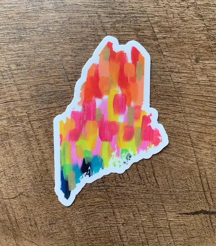 Maine Rainbow Pride Sticker - Gert & Co - The Woods Maine