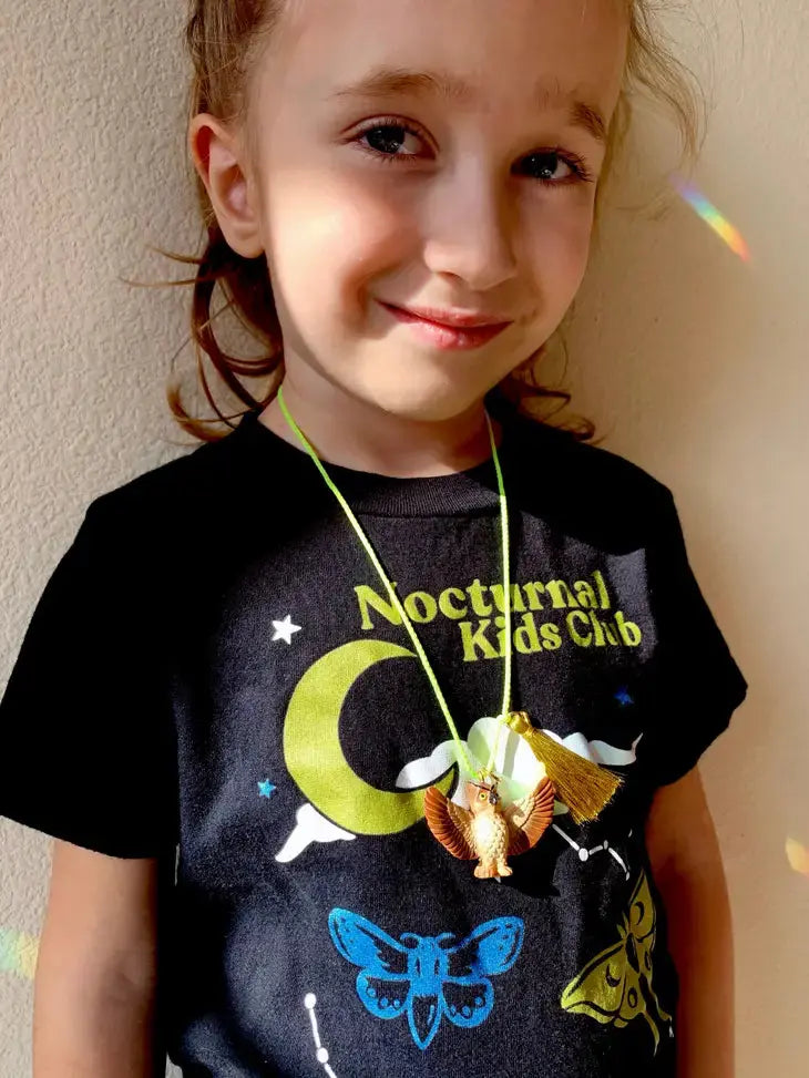 Marlo the Owl with Glow in the Dark Star Necklace -  Gunner & Lux - The Woods Maine