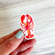 Mini Pink and Yellow Lobster Sticker - Gert & Co - The Woods Maine