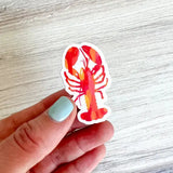 Mini Pink and Yellow Lobster Sticker - Gert & Co - The Woods Maine