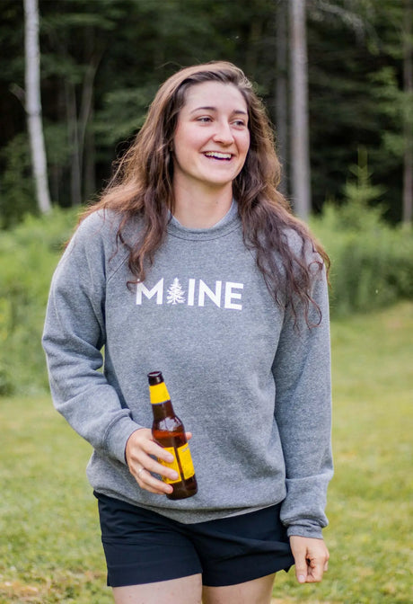 My Maine: Adult Maine Crewneck Sweatshirt (Available in Two Colors) | Maine Made - The Woods Maine