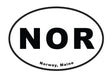 NOR Norway, Maine Oval Sticker - The Woods Maine - The Woods Maine