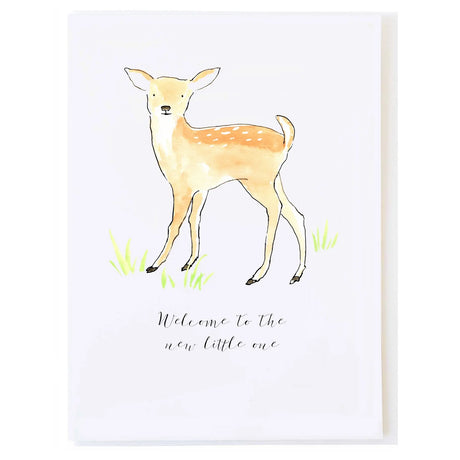 New Baby Fawn Card - mollyOcards - The Woods Maine