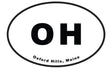 OH Oxford Hills, Maine Oval Sticker - The Woods Maine - The Woods Maine