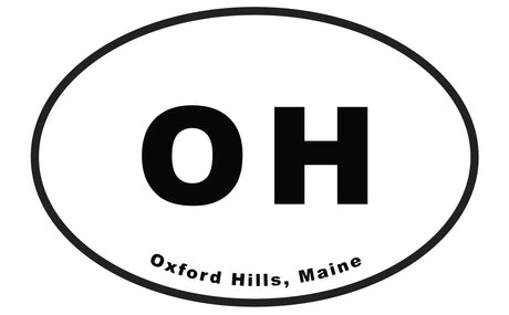 OH Oxford Hills, Maine Oval Sticker - The Woods Maine - The Woods Maine