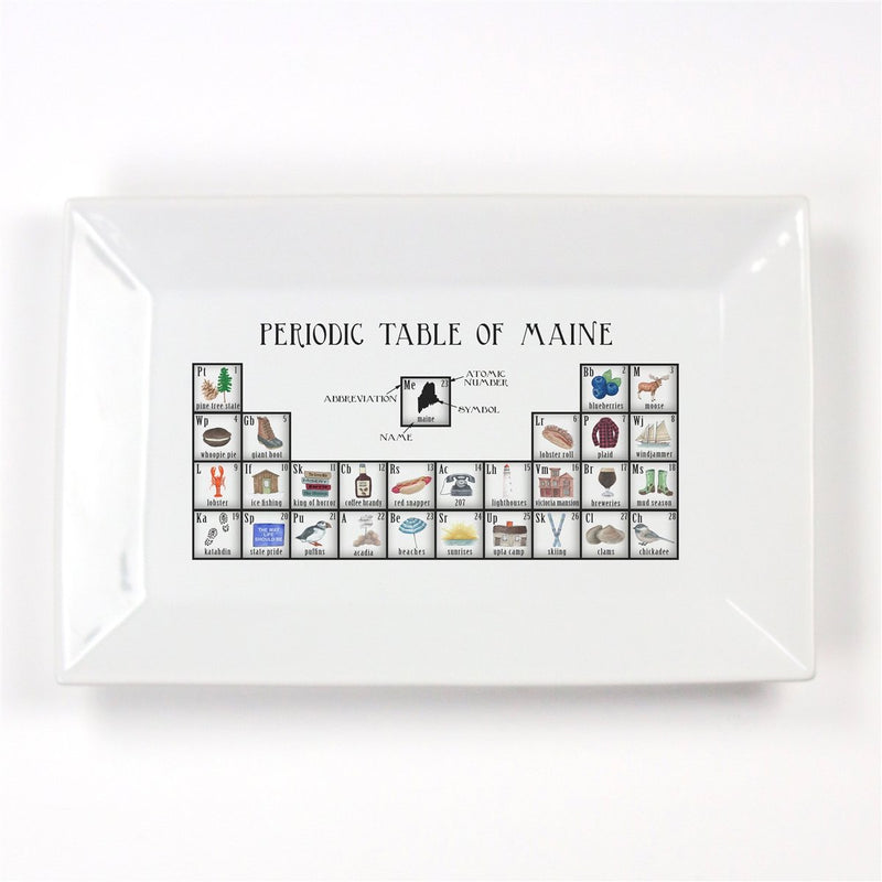 Maine Periodic Table Porcelain Platter - Dishique