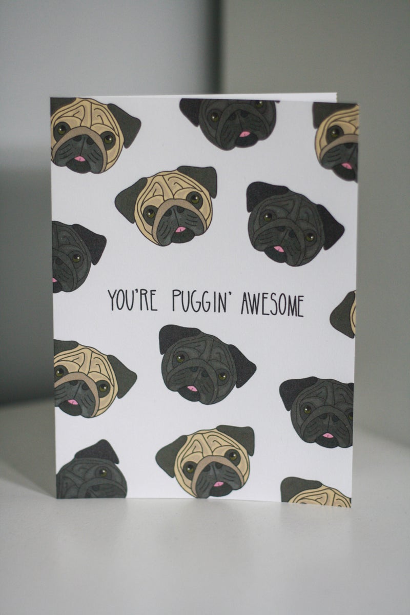 Puggin Awesome Card - S & D