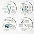 Skiing Anatomy Coasters - Dishique - The Woods Maine
