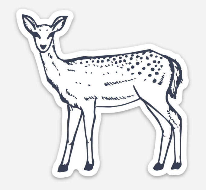The Woods Maine®  Deer Sticker