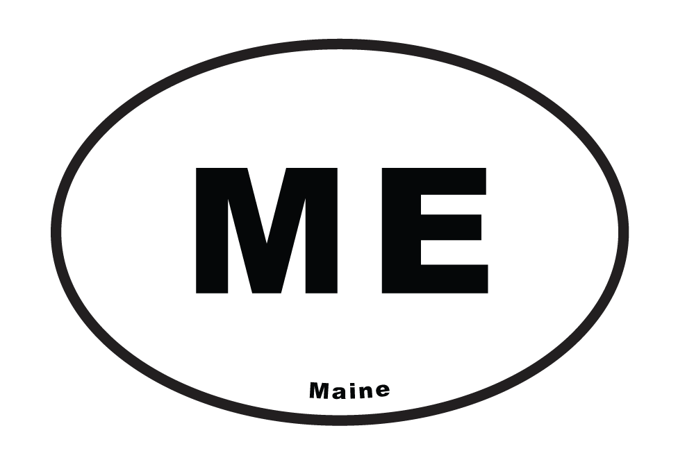 ME Maine Oval Sticker - The Woods Maine