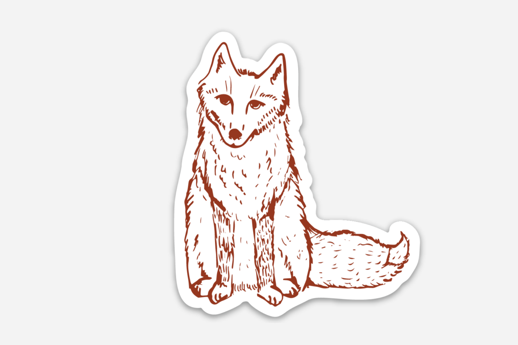 The Woods Maine® Fox Sticker