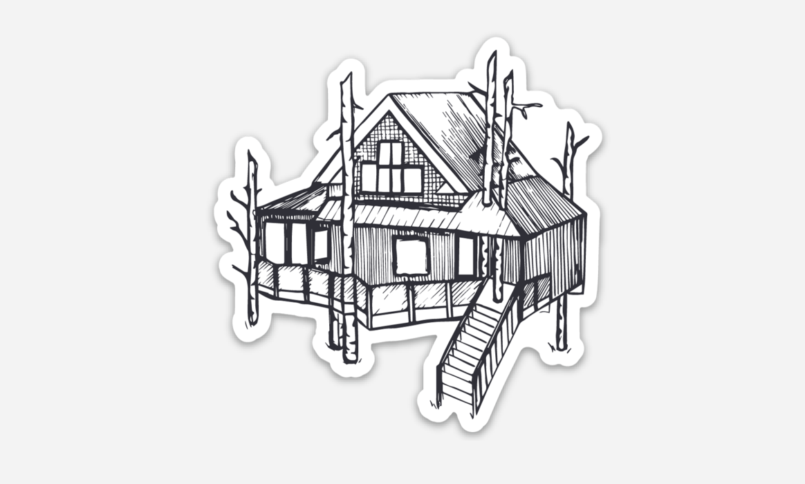 The Woods Maine® Treehouse Sticker