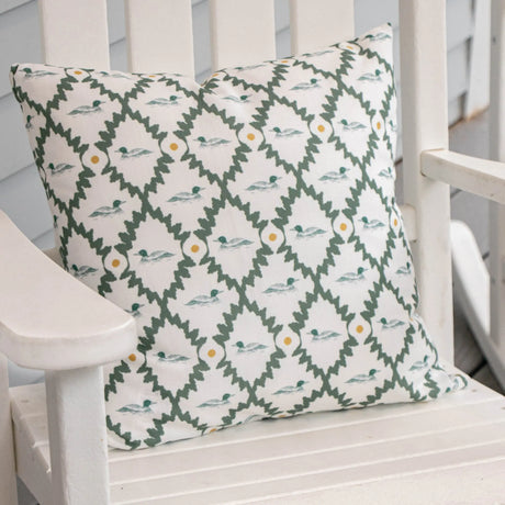 The Loon by The Woods Maine® : 18 x 18 Indoor/Outdoor Pillow - The Woods Maine