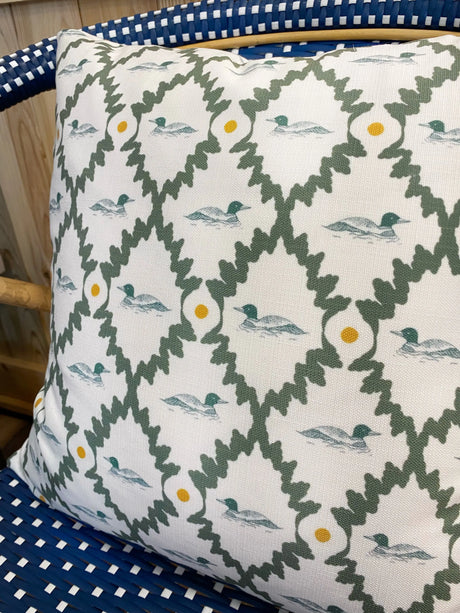 The Loon by The Woods Maine® : 18 x 18 Indoor/Outdoor Pillow - The Woods Maine