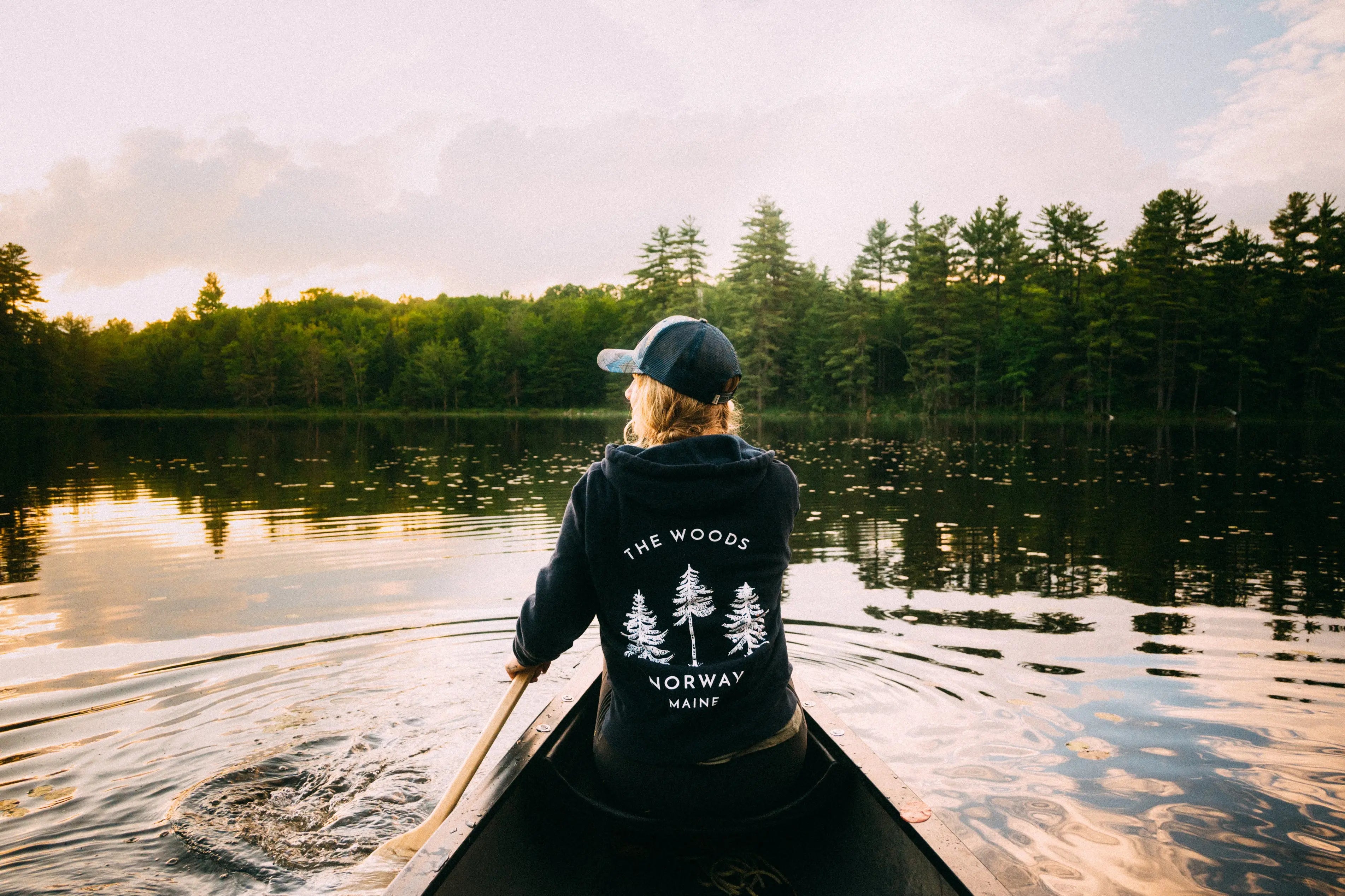 The Norway Maine Lightweight Zip Hoodie by The Woods Maine® (Three