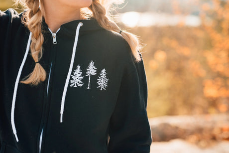 The Norway Adult Zip Lightweight Hoodie (Two Colors Available) - The Woods Maine