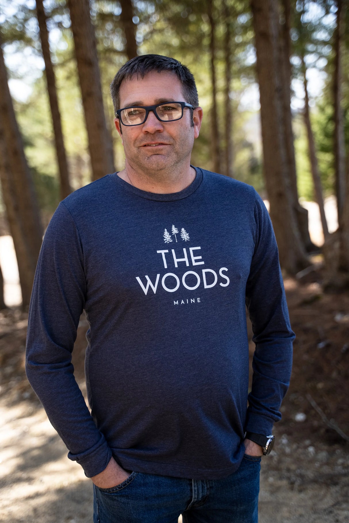 The Woods Maine® Adult Long Sleeve T-Shirt - The Woods Maine