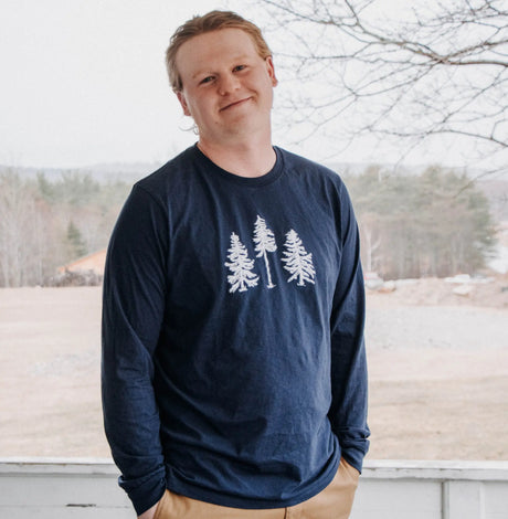 The Woods Maine®: Three Pines® Adult Long Sleeve (2 Colors Available) - The Woods Maine