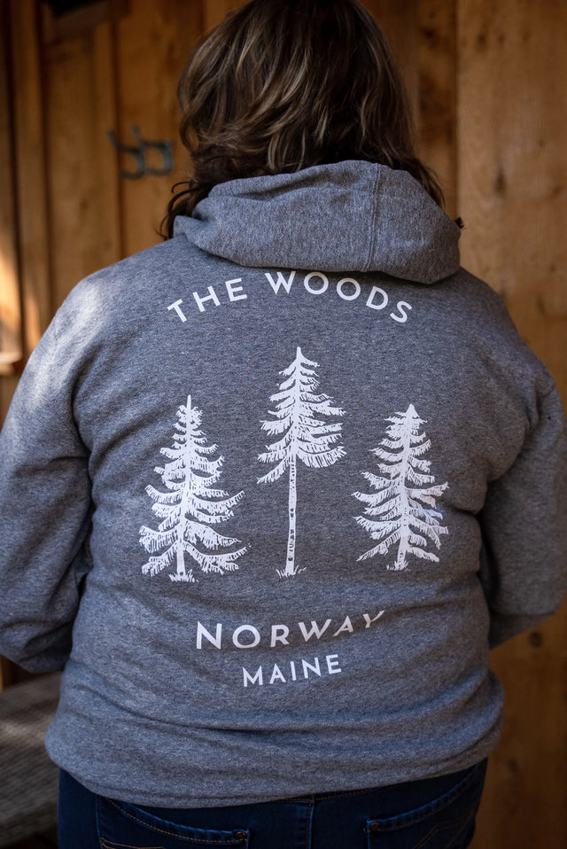 The Woods Maine® Norway Adult French Terry Lightweight Zip Hoodie - The Woods Maine