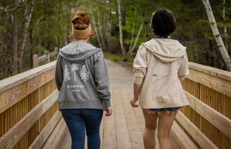 The Woods Maine® Norway Adult French Terry Lightweight Zip Hoodie - The Woods Maine