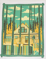 The Woods Maine® Treehouse Poster - Tim Kelly - The Woods Maine