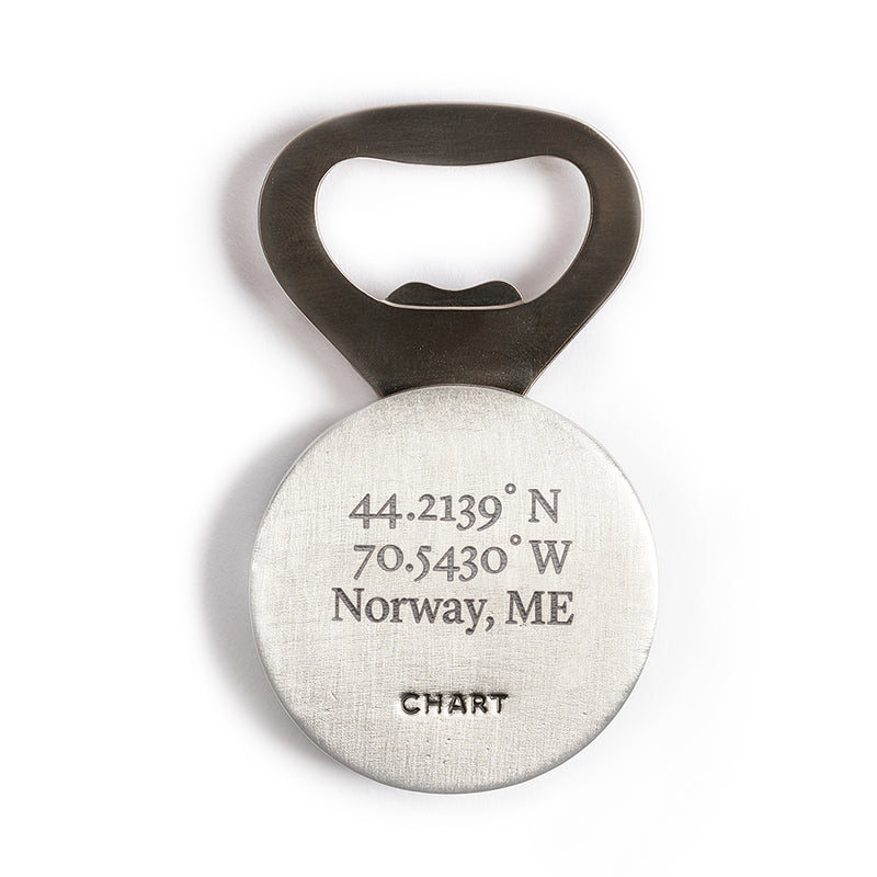 The Woods Maine® Norway Maine Bottle Opener by CHART Metalworks