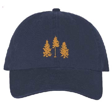 Three Pines® Embroidered Maine Baseball Hat (3 Colors Available) by The Woods Maine®️