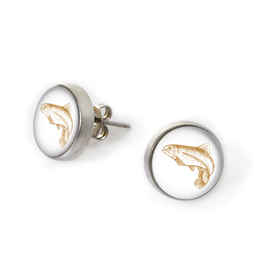 The Woods Maine® Mini Stud Earrings by CHART Metalworks (3 Options Available)