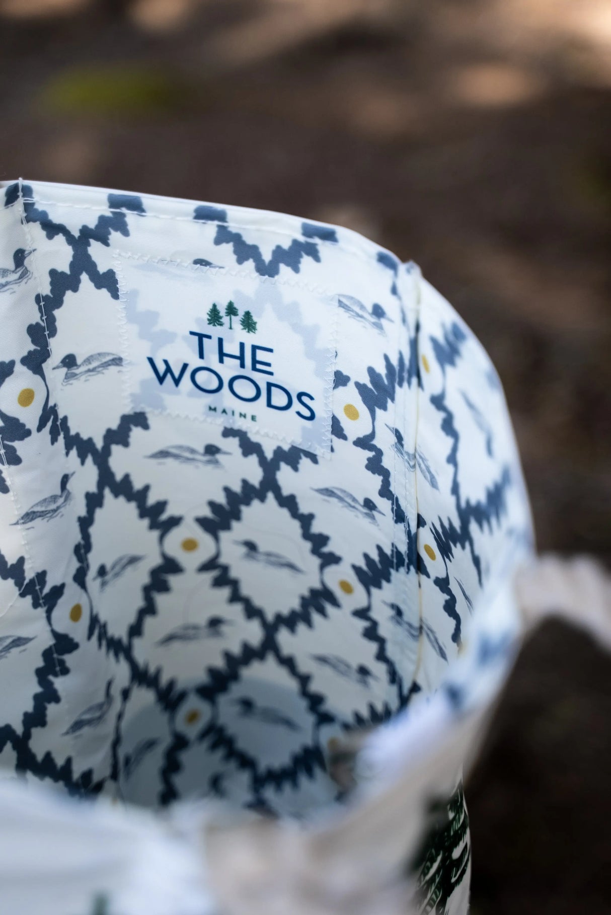 Three Pines: Loon Lined Sea Bags® Medium Tote with Clasp - The Woods Maine